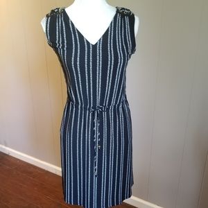 Sassy black and white sleeveless dress